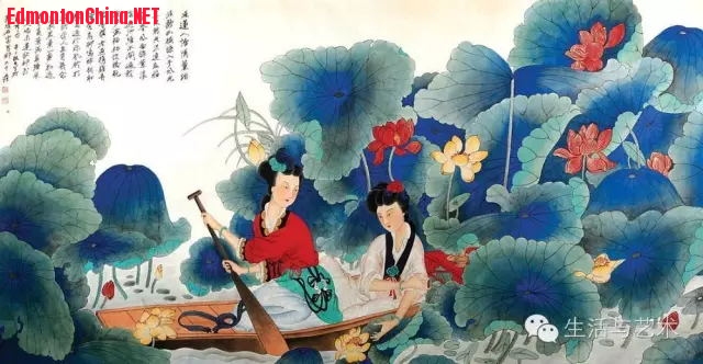 张大千先生画重彩工笔《荷花》1.jpg
